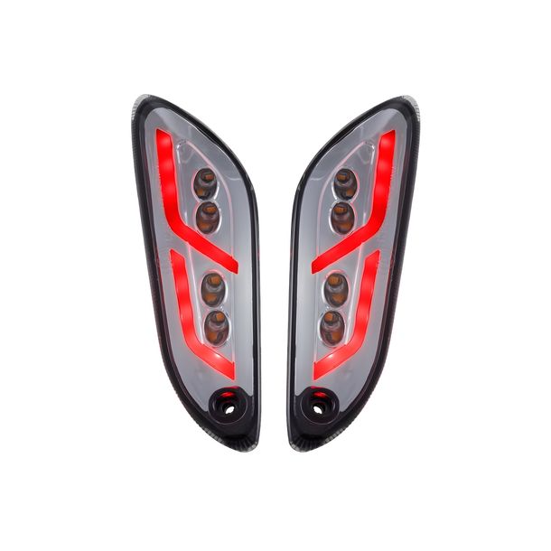 Blinker Kit SIP Style LED getönt mit E-Nummer für Vespa Primavera, Sprint 50-150ccm