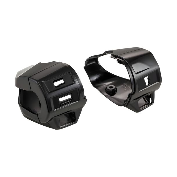 SIP Style Switch Unit Plastic Black Glossy 4-Piece Cover for Vespa Primavera, Sprint 50cc 2T, 4T