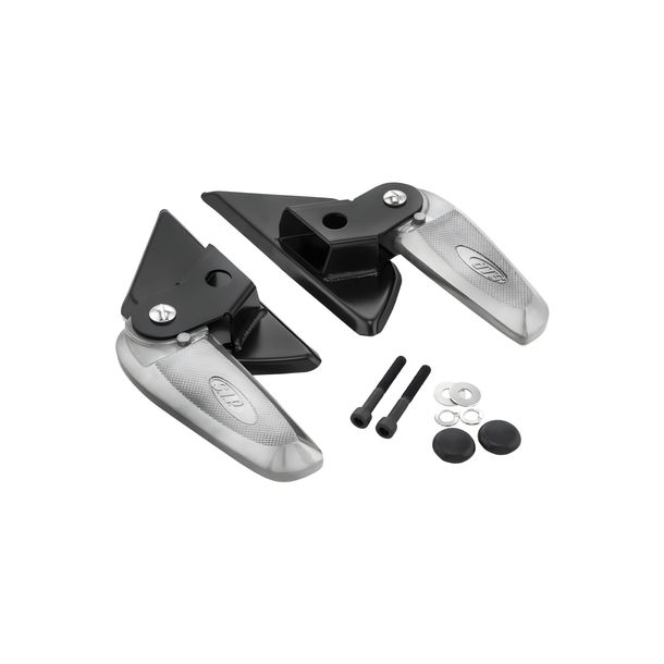 Fußrasten SIP Style klappbar Aluminium schwarz / silber für Vespa LX, LXV, S 50-150ccm