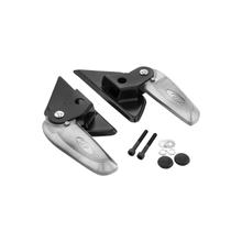 Fußrasten SIP Style klappbar Aluminium schwarz / silber für Vespa LX, LXV, S 50-150ccm