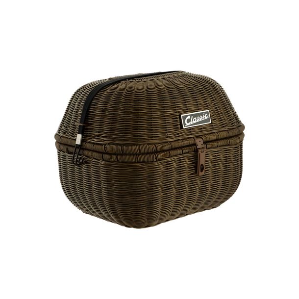 Cesta portaequipajes SIP Style Classic 360x320x280mm Metal / Cuero Sintético marrón oscuro