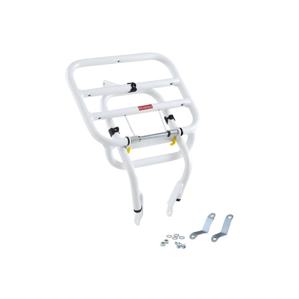 Portapacchi anteriore SIP Style ribaltabile bianco per PIAGGIO CIAO, PX, SC 50ccm 2T AC