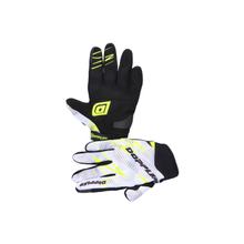 Motocross Handschuhe Doppler MX weiß / neongelb Touchscreen kompatibel mit Zulassung