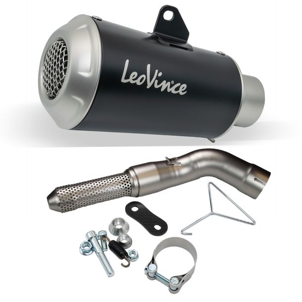 Silenziatore posteriore LeoVince LV-10 Black Edition omologato, acciaio inossidabile nero per Kawasaki Z 900 / A2 anno 2025 - 2026 E5+