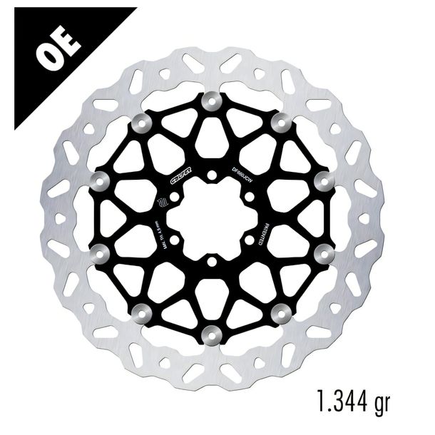 Bromsskiva Galfer DF660JCW WAVE® FLOATECH ROAD med ECE R90 godkännande, flytande fram 320x5mm (2 krävs) för Aprilia Mana GT ABS NA RSV Mille R Factory SL Falco SMV Dorsoduro