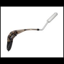 Système d'échappement Evok Iron Pipe avec homologation, silencieux Shorty soudé à la main, Inox / Alu pour Derbi DRD PRO 50 07-13