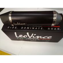 B-Ware, zadní tlumič výfuku LeoVince SLIP-ON SBK LV ONE EVO RACING Black Edition, nerezová ocel černá, karbonová koncovka pro Beta RR 4T 125 LC / Motard