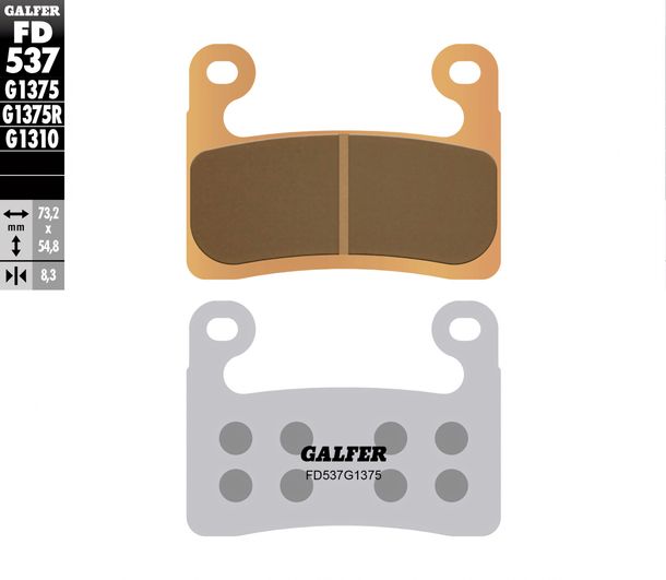 Bremsbeläge Set Galfer 2x FD537G1375 Sinter-Metall SPORT vorne