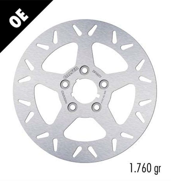 Bremsscheibe Galfer DF682V ROUND mit ECE R90 Zulassung, starr hinten 292x5mm für Harley Davidson FLSTC Fat Boy FXDL Dyna Glide Low Rider FXST Softail Standard XLH Sportster Bj. 1984 - 2005