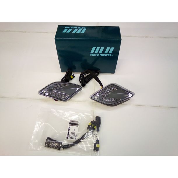 B-Ware, Blinker Set Moto Nostra hinten smoked schwarz für Vespa GTS 125-300 HPE (2019-2022)