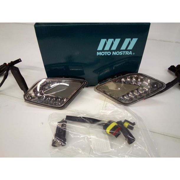 B-Ware, Blinker Set Moto Nostra hinten smoked schwarz für Vespa GTS 125-300 HPE (2019-2022)