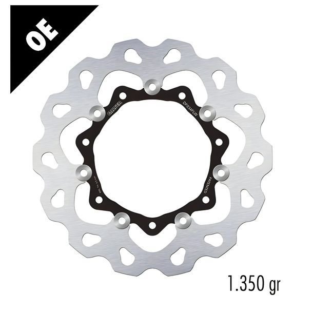 Bremsscheibe Galfer DF834FLW WAVE® mit ECE R90 Zulassung, schwimmend vorne 300x5mm (2 benötigt) für Harley Davidson CVO Street Glide FLHXSE FLHR Road King FLHX FLHRC Classic Bj. 2008 - 2015
