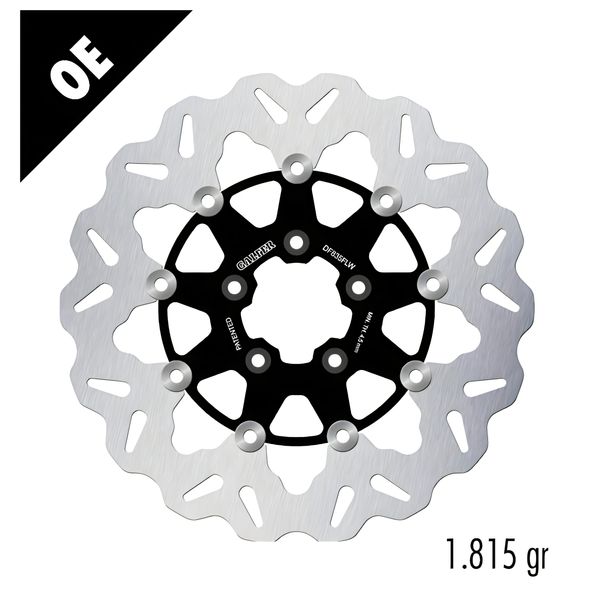 Disco del freno Galfer DF835FLW WAVE® con ECE R90 approvazione, flottante anteriore 300x5mm per Harley Davidson FXBB Softail Street Bob 1745 ccm Anno 2018 - 2020