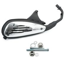 Auspuffanlage komplett LeoVince SITOPLUS Stahl & Chrom Hitzeschild für Piaggio Liberty iGet 3V 4-Takt 50 2016 - 2017 / Liberty iGet 3V / Zip 3V / Vespa Primavera / Sprint 2018 - 2020 / Liberty iGet 3V / Zip 3V / Vespa Primavera