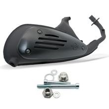 Impianto di scarico completo LeoVince SITOPLUS in acciaio e protezione termica nera per Piaggio Liberty iGet 3V 4 tempi 50 2016 - 2017 / Liberty iGet 3V / Zip 3V / Vespa Primavera / Sprint 2018 - 2020 / Liberty iGet 3V / Zip 3V / Vespa Prim
