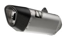 Einddemper kit universeel LeoVince LV-14 R RACING roestvrij staal, carbon kap, Ø 50mm, 270mm