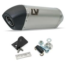 Zestaw tłumika końcowego uniwersalny LeoVince LV-14 RACING stal nierdzewna, nakładka z karbonu, Ø 54mm, 250mm