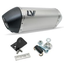 Zestaw tłumika końcowego uniwersalny LeoVince LV-14 RACING Titanium, końcówka karbonowa, Ø 50mm, 270mm
