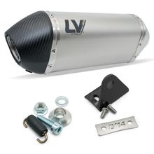 Kompletny tłumik końcowy uniwersalny LeoVince LV-14 RACING Titanium, nakładka węglowa, średnica 54mm, długość 250mm
