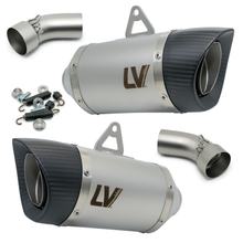 Endschalldämpfer LeoVince 2x LV PRO RACING Edelstahl, Carbon Kappe für Ducati Hypermotard 698 Mono / RVE Bj. 2024 - 2026 E5+