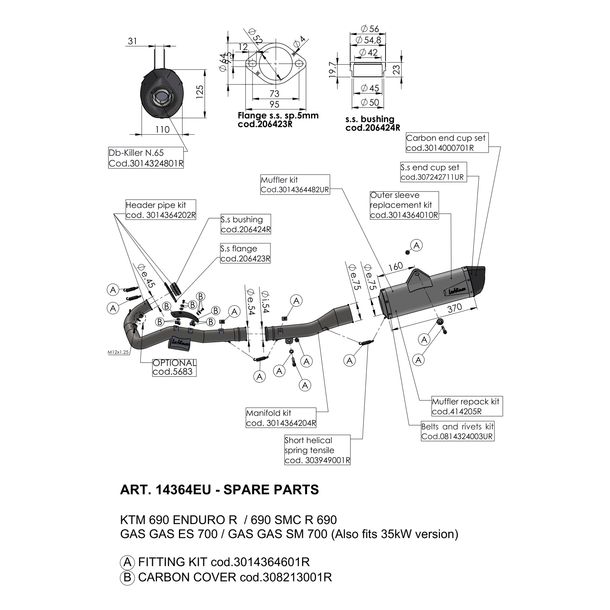 LeoVince exhaust replacement part - end silencer