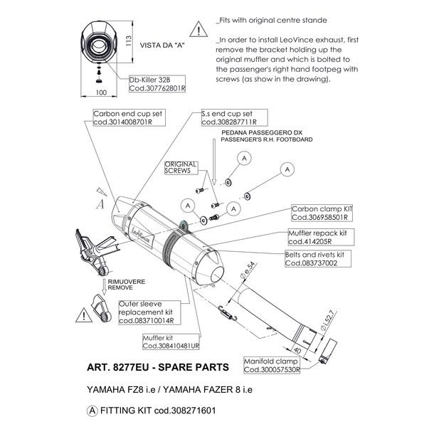 LeoVince exhaust replacement part - end silencer