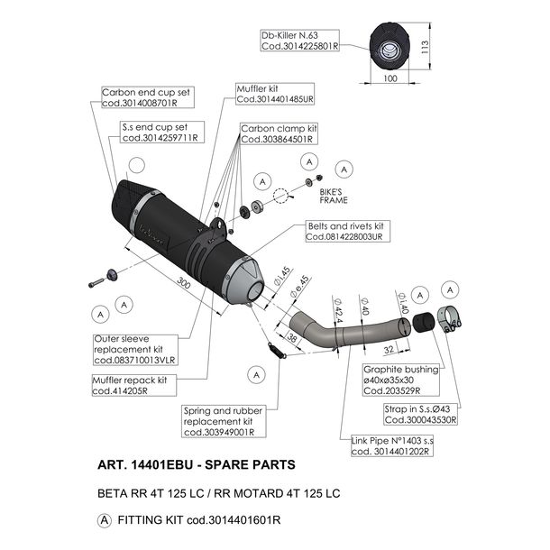 LeoVince exhaust replacement part - end silencer