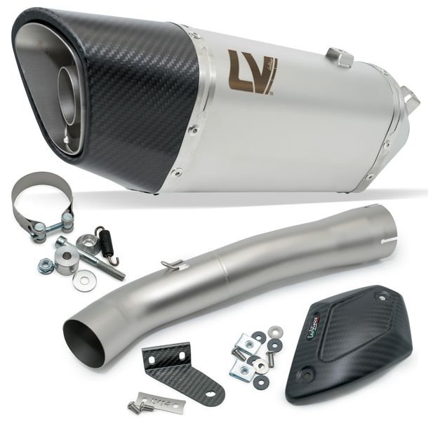 Silenziatore finale LeoVince LV-14 R RACING in acciaio inossidabile, tappo in carbonio e parascalore per Honda CB 1000 Hornet / SP anno 2025 - 2026 E5+