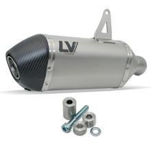 Endschalldämpfer LeoVince LV-14 RACING Titanium, Carbon Kappe für Moto Guzzi Stelvio 1000 Bj. 2024 - 2026 E5+