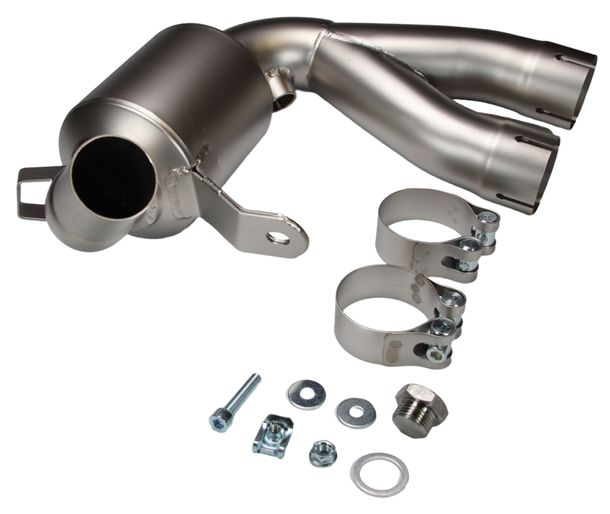 Auspuffrohr LeoVince Verbindungsrohr ohne Katalysator ohne Zulassung für Ducati Scrambler 800 Icon / Full Throttle / Night Shift Bj. 2023 - 2024 E5 / Bj. 2025 - 2026 E5+