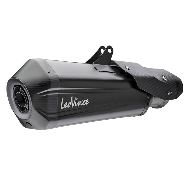 Endschalldämpfer LeoVince LV-12 R RACING Black Edition Edelstahl schwarz, Carbon Kappe & Hitzeschild für BMW R 1200 GS / Adventure Bj. 2013 - 2016 E3 / Bj. 2017 - 2018 E4 / Bj. 2019 - 2023 E4 / E5