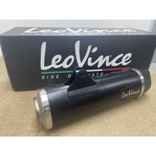B-Ware, Silenciador trasero LeoVince SLIP-ON NERO RACING acero inoxidable negro, tapa de carbono para KTM 690 SMC R / Enduro