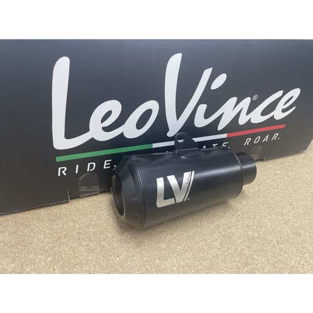 B-Ware, Endschalldämpfer LeoVince SLIP-ON LV-10 FULL BLACK Sportauspuff mit Zulassung, Edelstahl schwarz für Kawasaki Z900