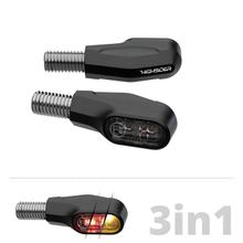 Clignotants Highsider PRO Ventura-X 3en1 Feu arrière Feu stop LED, noir, avec homologation