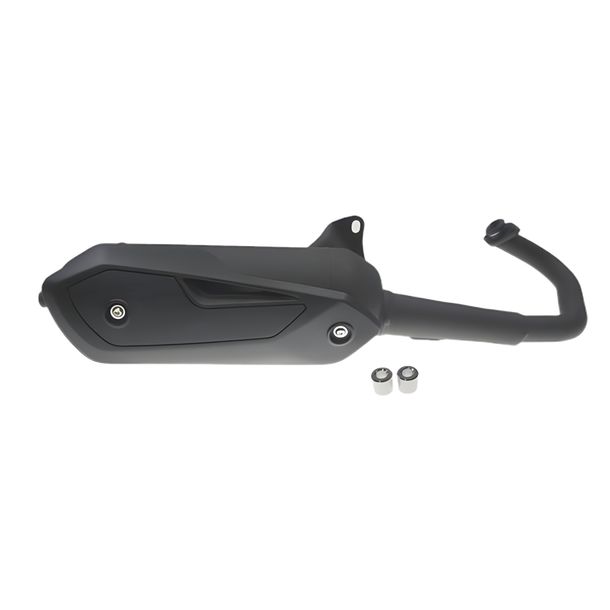 Uitlaat Tecnigas Silent Pro zwart met goedkeuring voor Gilera Easy Moving, Derbi Bullet Italjet Jet-Set Typhoon-X Aprilia Scarabeo Storm Street Torpedo