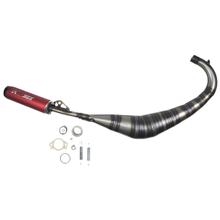 Pot d'échappement Tecnigas E-Box-2 Aluminium rouge / noir avec homologation pour Derbi GPR Racing 50 ccm Année 2010
