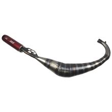 Auspuff Tecnigas E-Box-2 Aluminium rot / schwarz mit Zulassung für Derbi Senda DRD SM X-Treme R R1 Classic Racer Pro Ltd Edition X-Race Racing 50 ccm Bj. 1999 - 2018