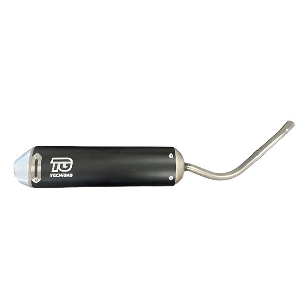 Rear silencer Tecnigas E-NOX EVO aluminum black for Rieju MRT 50 ccm year 2024