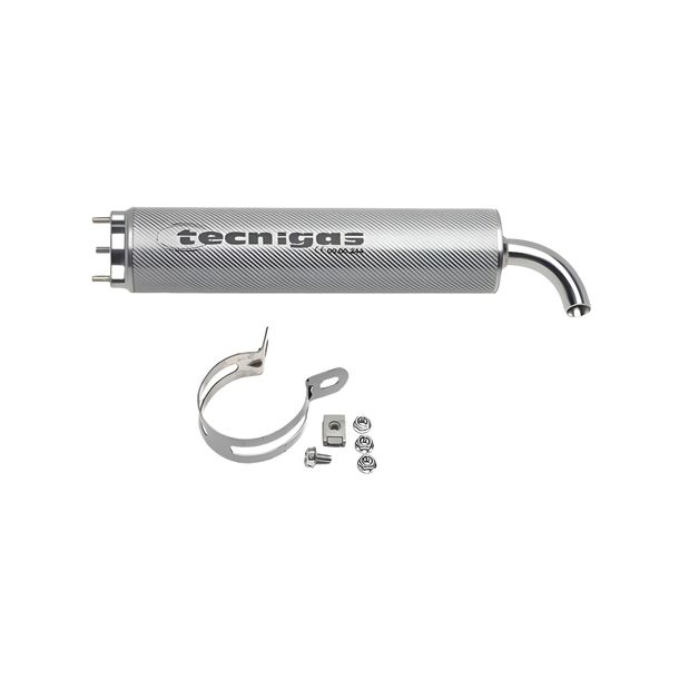 Einddemper Tecnigas RS II Carbon zilver