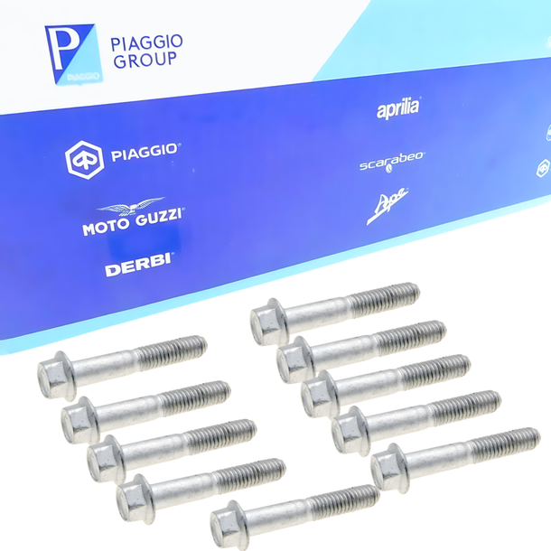 10x Vis de couvercle de variateur Original Piaggio pour 50 Sfera Quartz TPH Zip NRG Runner LX