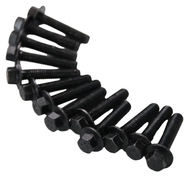 Screw Set MXT Variator Cover Screws, black, 10 pieces for Piaggio Sfera Quartz TPH Zip NRG Runner LX 50-125ccm