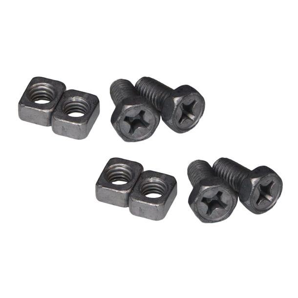 Ersatz Schrauben / Klemmen IONI M6 Batterieschrauben 4 Schrauben + 4 Muttern, 6mm für Rollerbatterie / Motorradbatterie