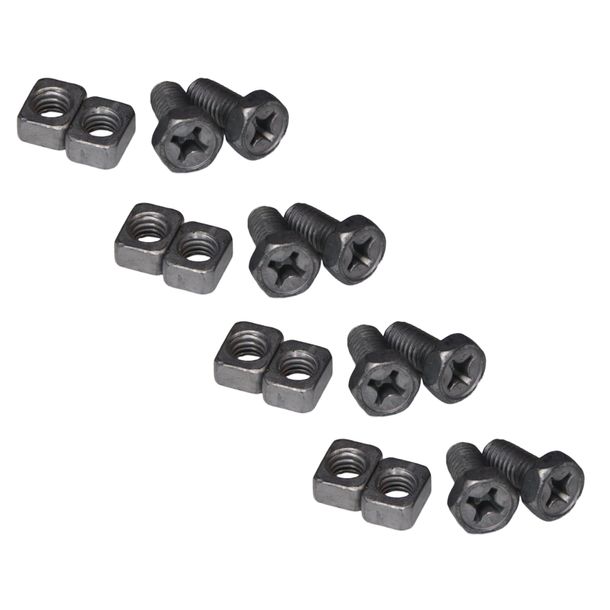 Ersatz Schrauben / Klemmen IONI M6 Batterieschrauben 8 Schrauben + 8 Muttern, 6mm für Rollerbatterie / Motorradbatterie