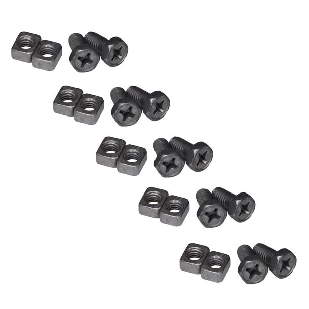 Ersatz Schrauben / Klemmen IONI M6 Batterieschrauben 10 Schrauben + 10 Muttern, 6mm für Rollerbatterie / Motorradbatterie