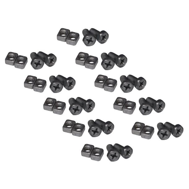 Ersatz Schrauben / Klemmen IONI M6 Batterieschrauben 20 Schrauben + 20 Muttern, 6mm für Rollerbatterie / Motorradbatterie