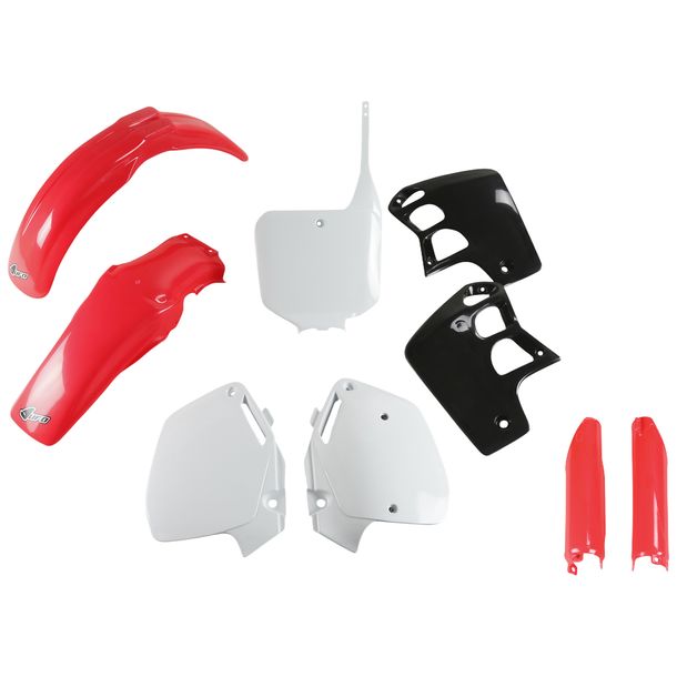 UFO PLAST 9-piece Fairing Kit, Plastic Fairing Set with Fork Protectors for Honda CR R 500 ccm Year 1995 - 2000