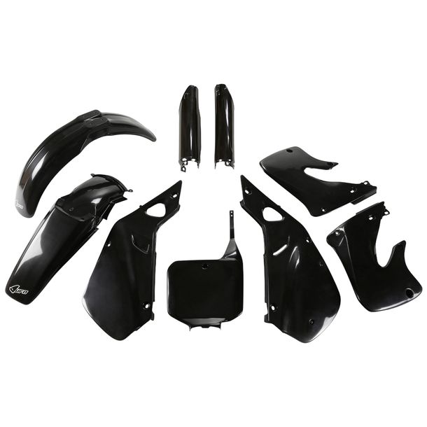 Kit de carénage UFO PLAST 9 pièces - Ensemble de carénage en plastique avec protection de fourche pour Honda CR R 250 ccm Année de fabrication 1997 - 1999