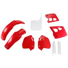 Kit de carenado UFO PLAST 9 piezas. Juego de carenado de plástico con protección de horquillas para Honda CR R 250 ccm Año de fabricación 1990 - 1991