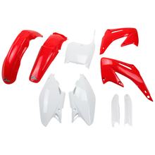 Sada plastových dílů UFO PLAST 9-dílná, kompletní sada oplastění s krytem vidlic pro Honda CR R 125 / 250 ccm Bj. 2002 - 2003
