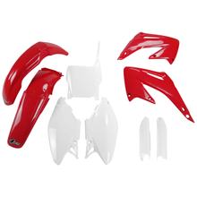 Bekledingskit UFO PLAST 9-delig Bekledingsset Kunststof met Vorkbescherming voor Honda CR R 125 / 250 ccm Bj. 2004